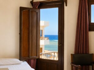 Triple Room Sea View – Red Sea through Balcony Door – Dyarna Hotel Dahab