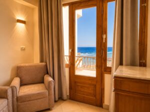 Double Room Sea View Balcony and Armchair – Red Sea View – Dyarna Hotel Dahab